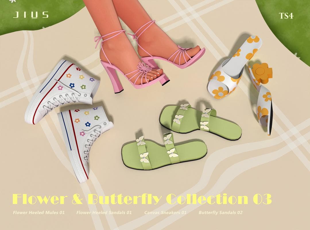 Скриншот мода Коллекция обуви Flower & Butterfly 03